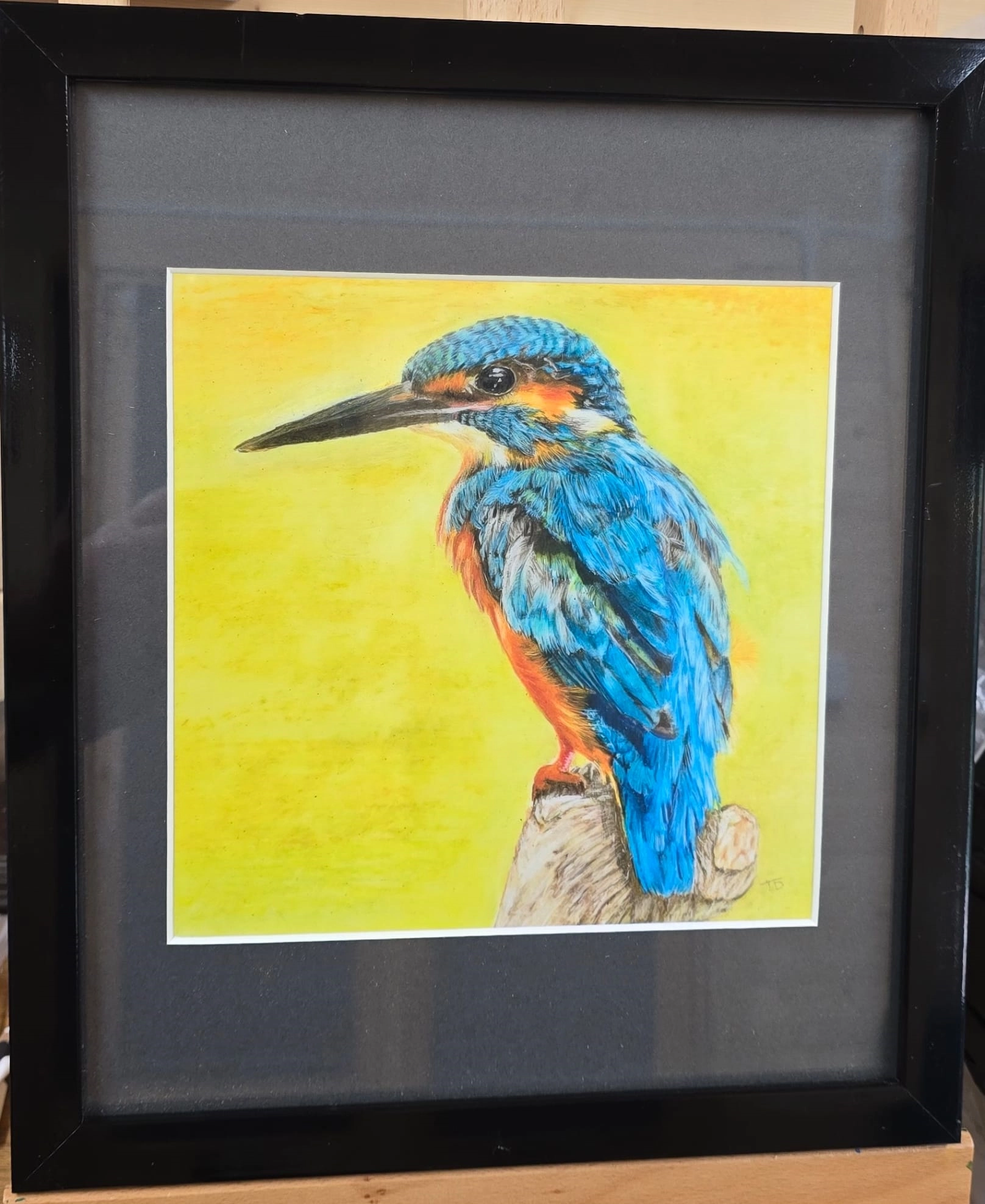 Print_mount_frame_king_fisher